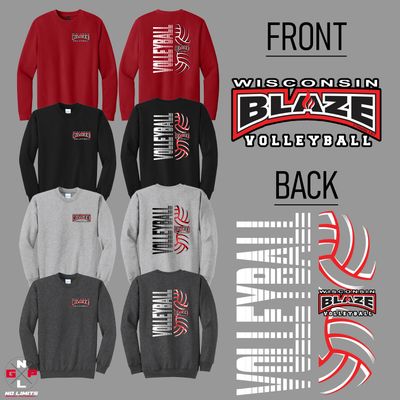 2026 Blaze Volleyball Double Sided Crew