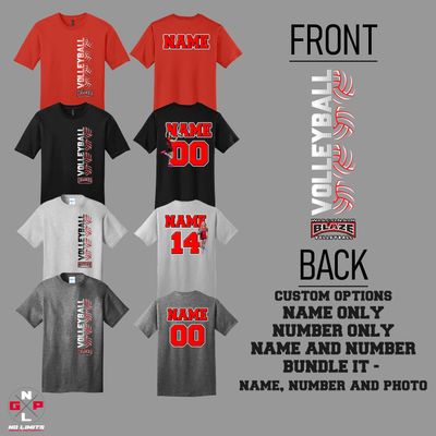 2026 Blaze Volleyball Vertical Tee