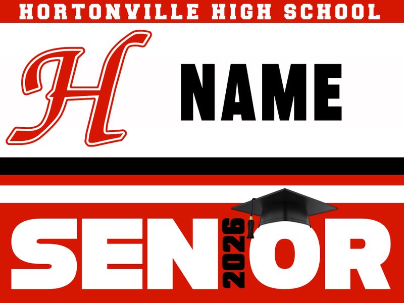 School and Name Only Graduation Yard Signs - NO IMAGE - LOCAL PICKUP ONLY