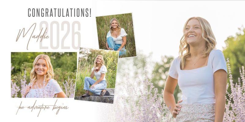 Light Background Graduation BANNER - FOUR IMAGES - LOCAL PICKUP ONLY
