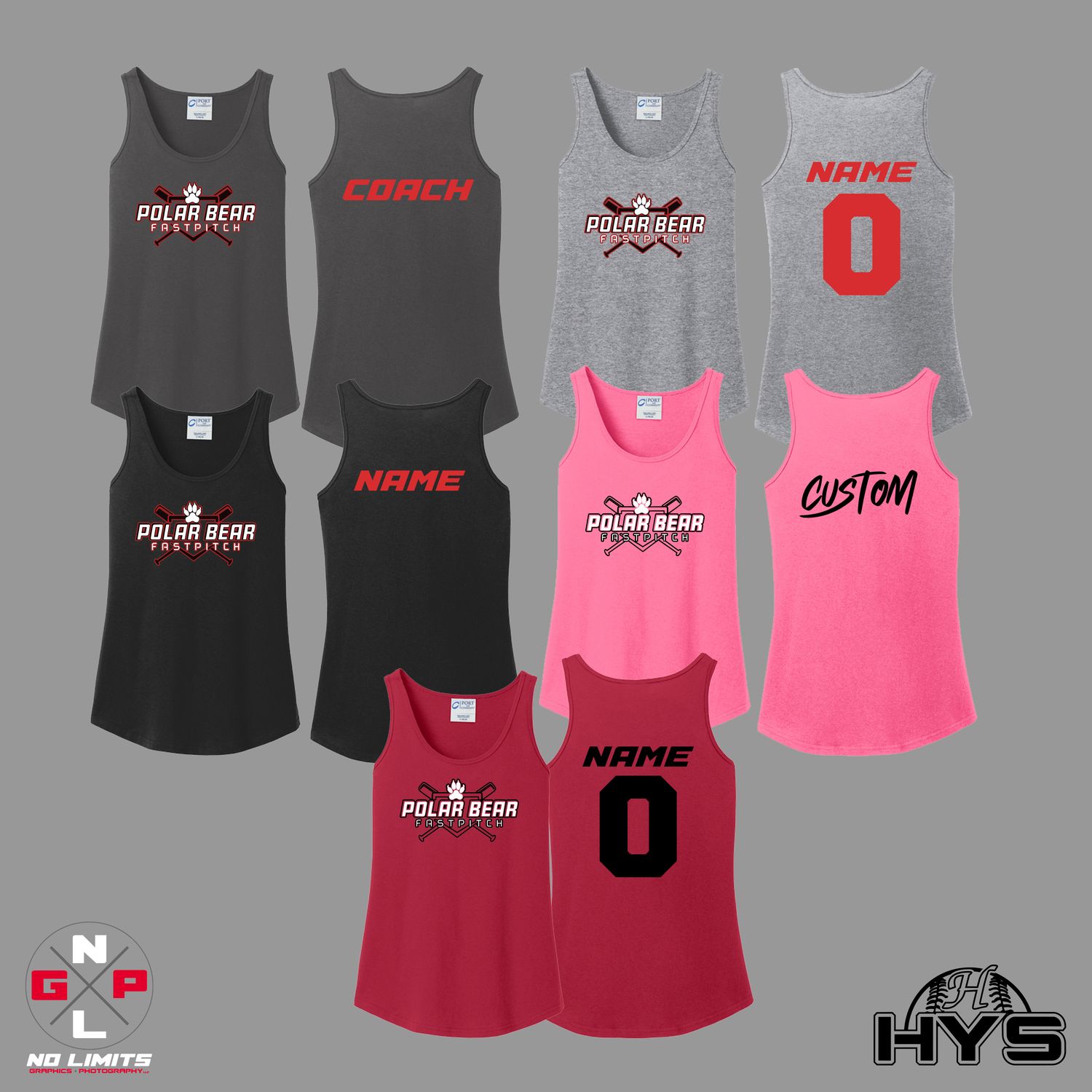 POLAR BEAR FAST PITCH LADIES TANK TOP