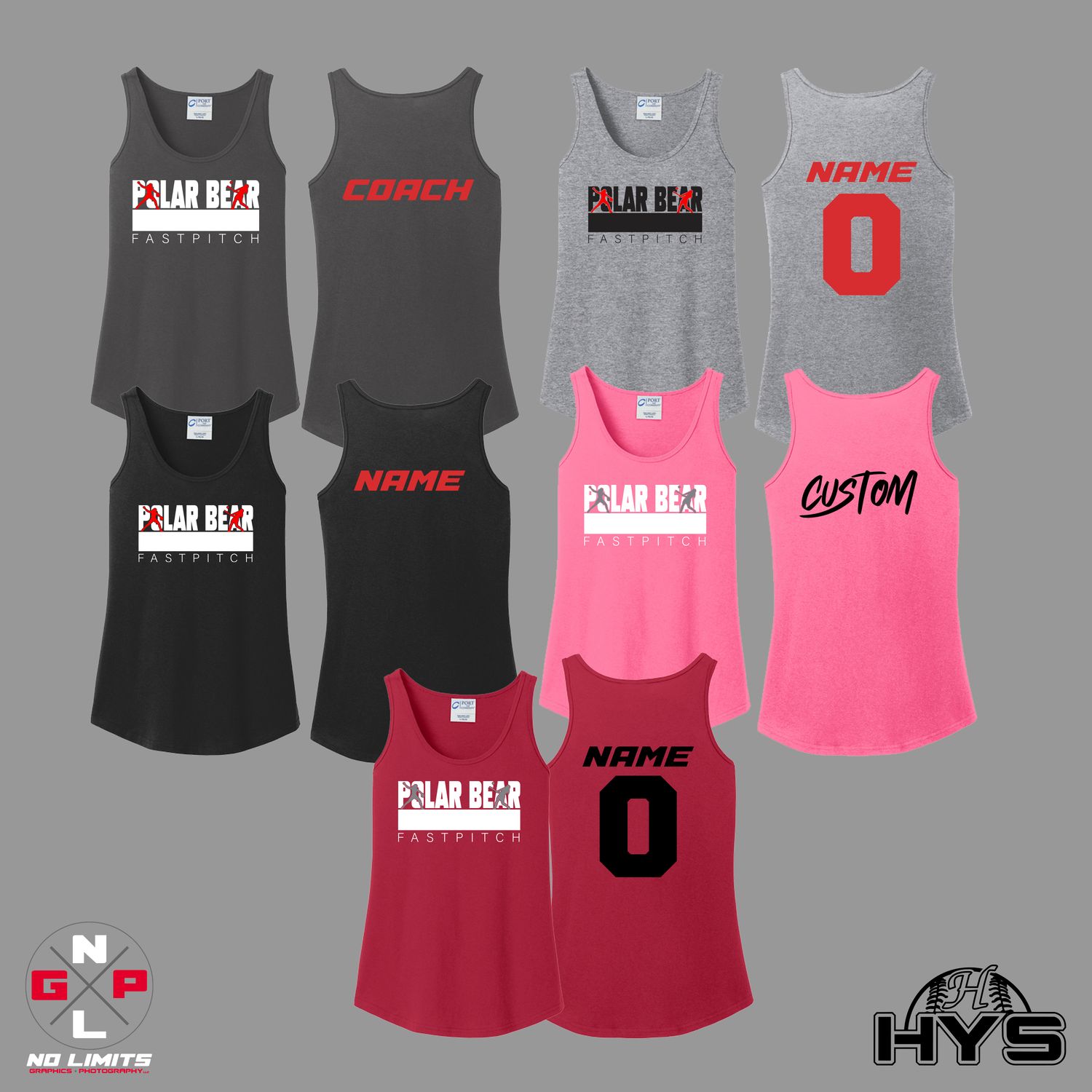 PLAYERS POLAR BEAR FAST PITCH LADIES TANK TOP