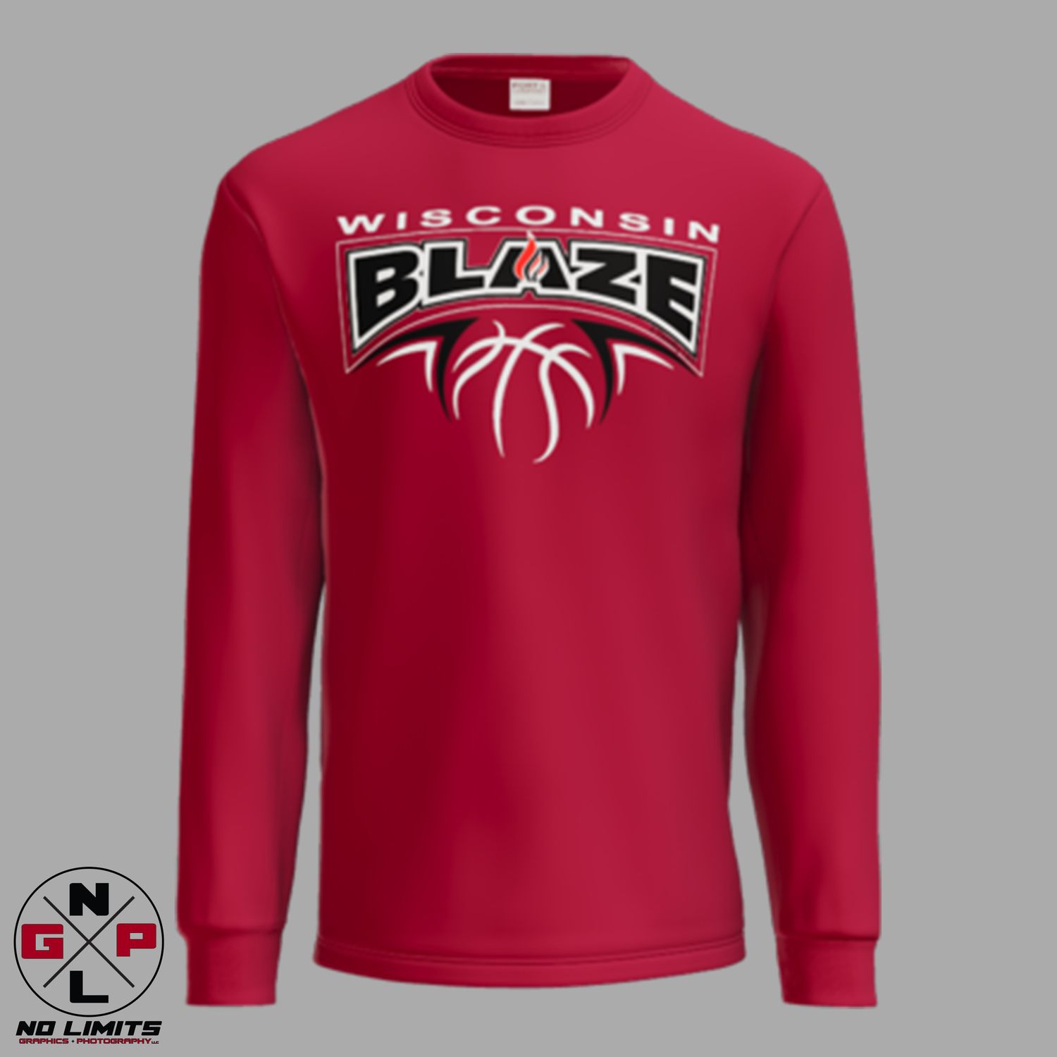 2026 Blaze Basketball Port &amp; Co Long Sleeve Tee