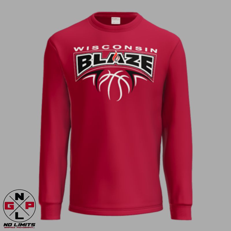 2026 Blaze Basketball Port &amp; Co Long Sleeve Tee