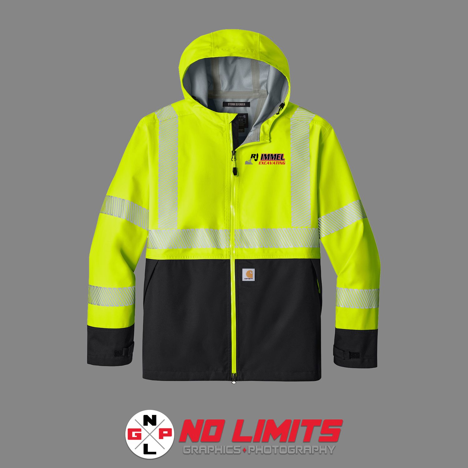 RJ IMMEL EXCAVATING CARHARTT STORM DEFENDER JACKET