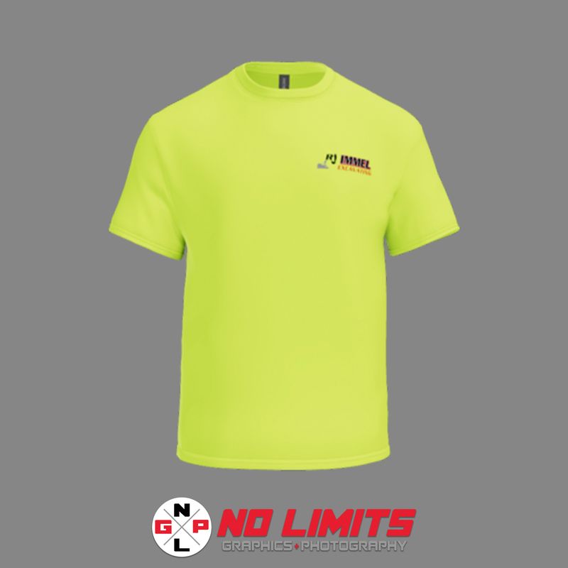 DOUBLE SIDED RJ IMMEL EXCAVATING GILDAN TEE