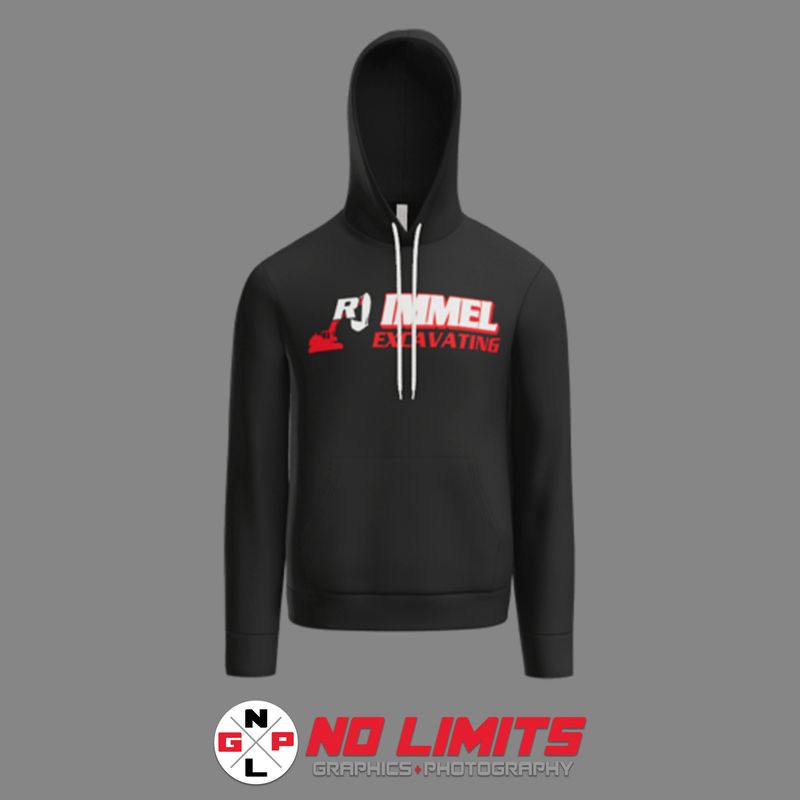 RJ IMMEL EXCAVATING BELLA+CANVAS UNISEX FLEECE HOODIE