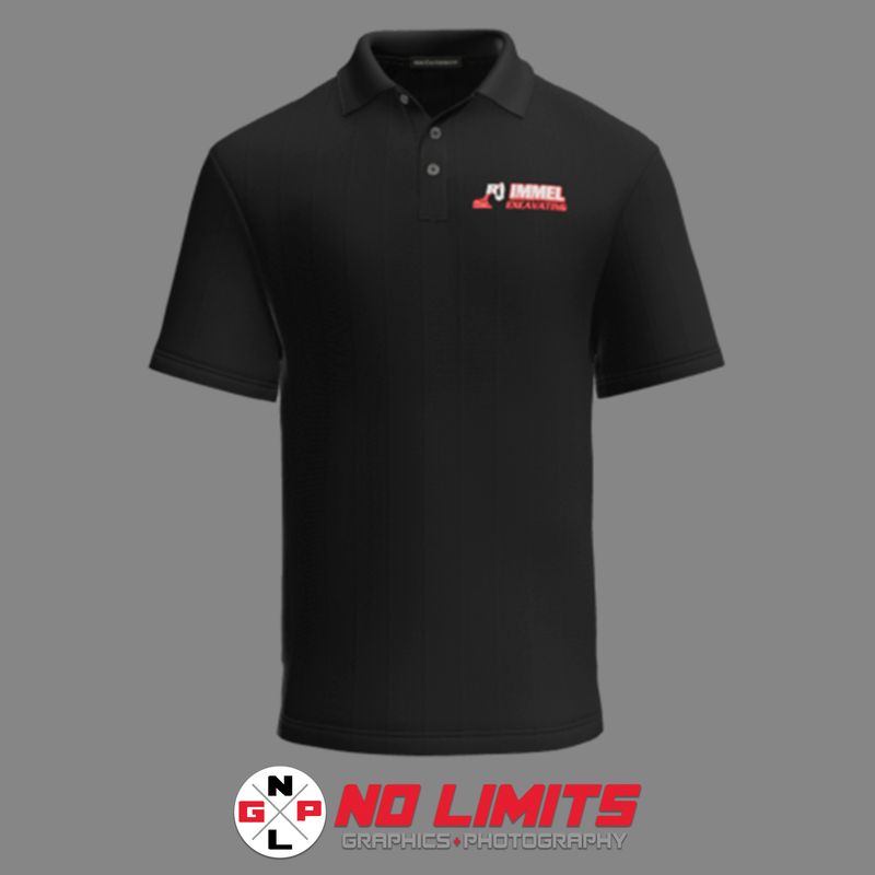 EMBROIDERED RJ IMMEL EXCAVATING PORT AUTHORITY FINE JACQUARD POLO