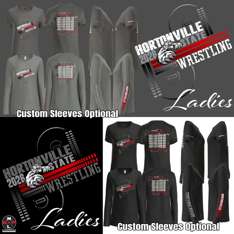HHS BOYS &amp;/OR GIRLS INDIVIDUAL STATE WRESTLING LADIES TEES - ORDER DEADLINE FOR STATE IS 02/23/2026 AT NOON!
