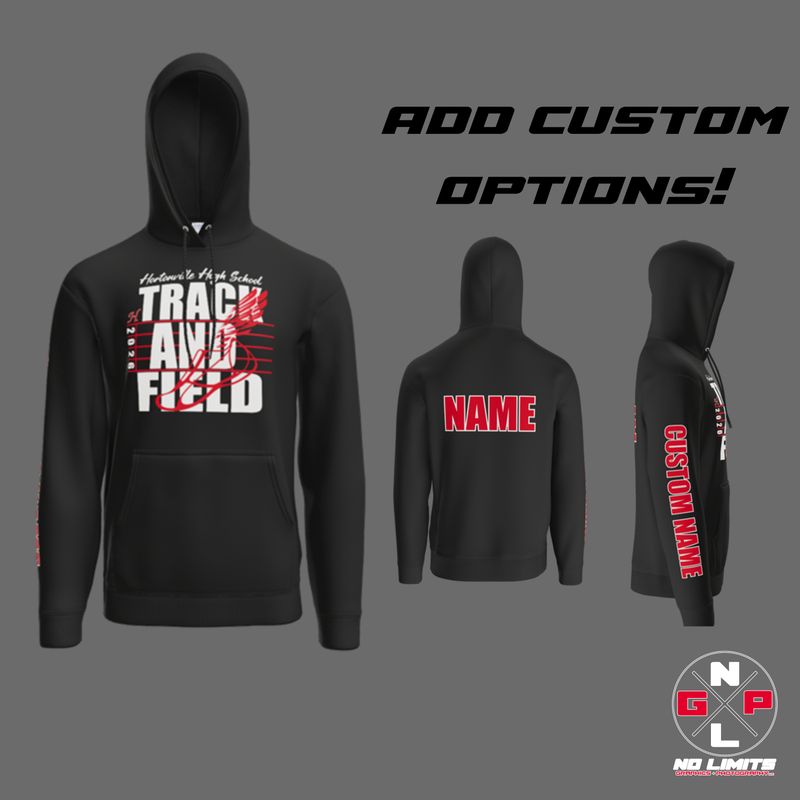 HHS Track and Field Flying Shoe Hoodie