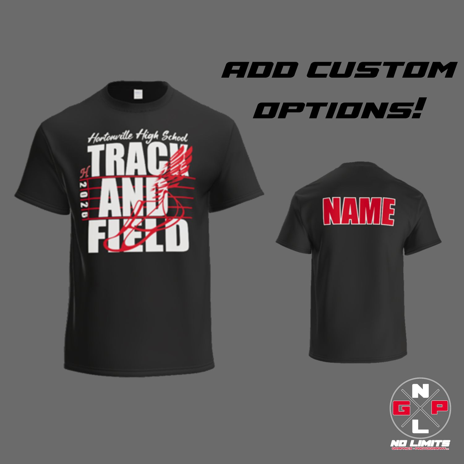 HHS Track and Field Flying Shoe Cotton T-Shirt