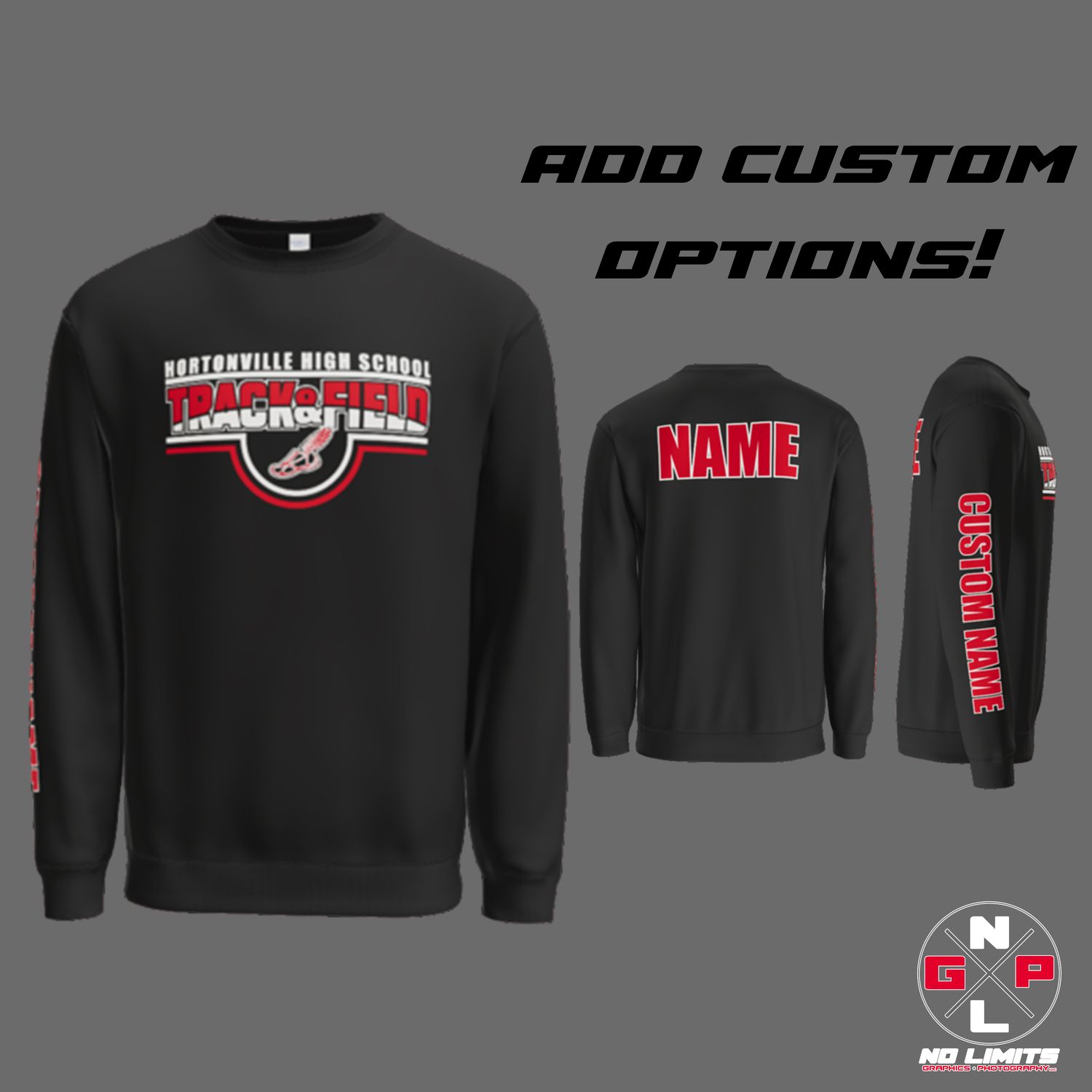HHS Track and Field DUAL Crew Neck