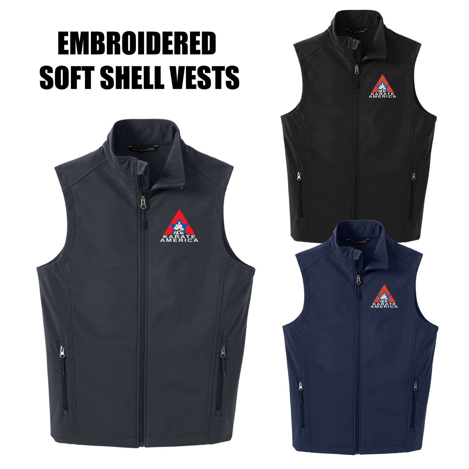 EMBROIDERED Port Authority® Core SOFT SHELL VESTS