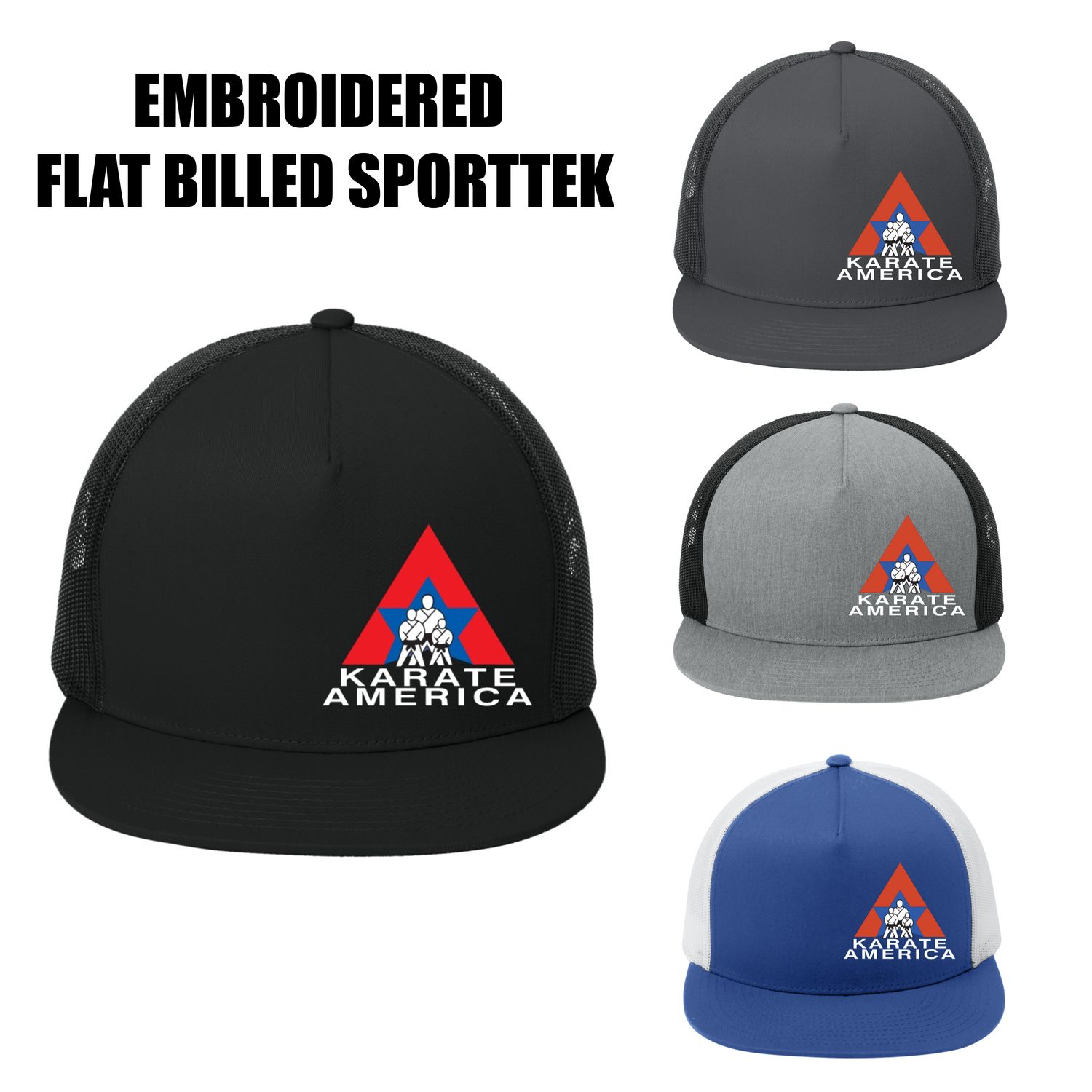 EMBROIDERED - Sport-Tek YP Classics 5-Panel Classic Trucker Mesh Back Cap.