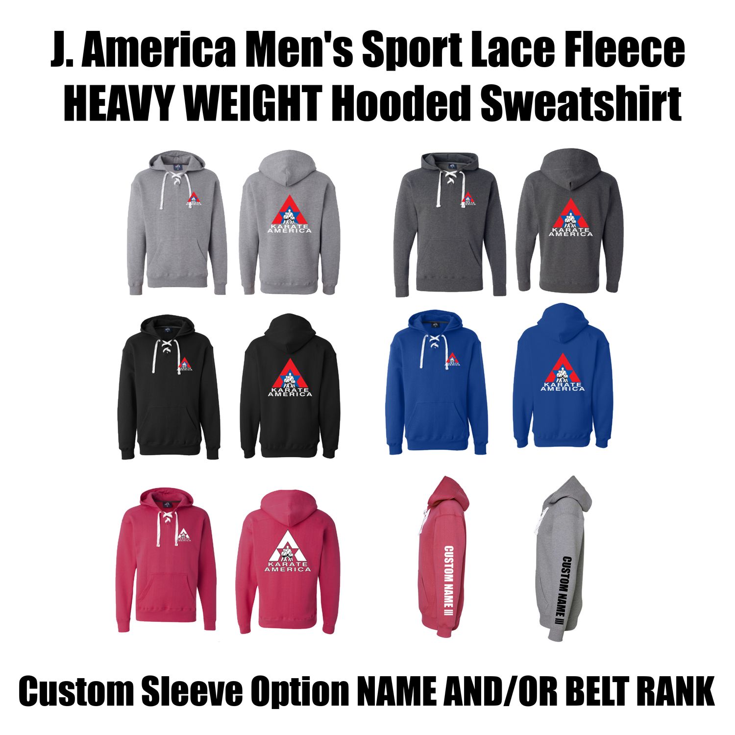 J. AMERICA Men's Sport Lace Fleece Hooded Sweatshirt