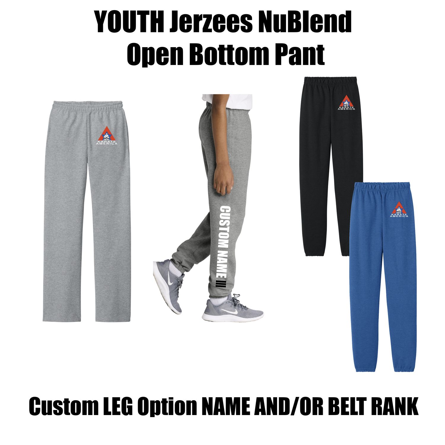 YOUTH SIZES - Jerzees NuBlend Open Bottom Pant