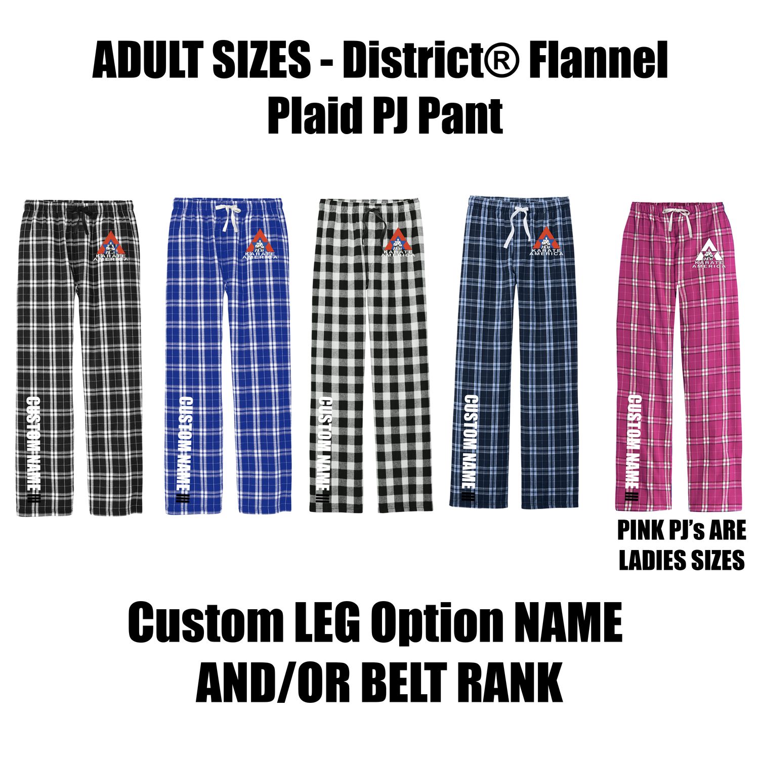 ADULT SIZES - District® Flannel Plaid PJ Pant