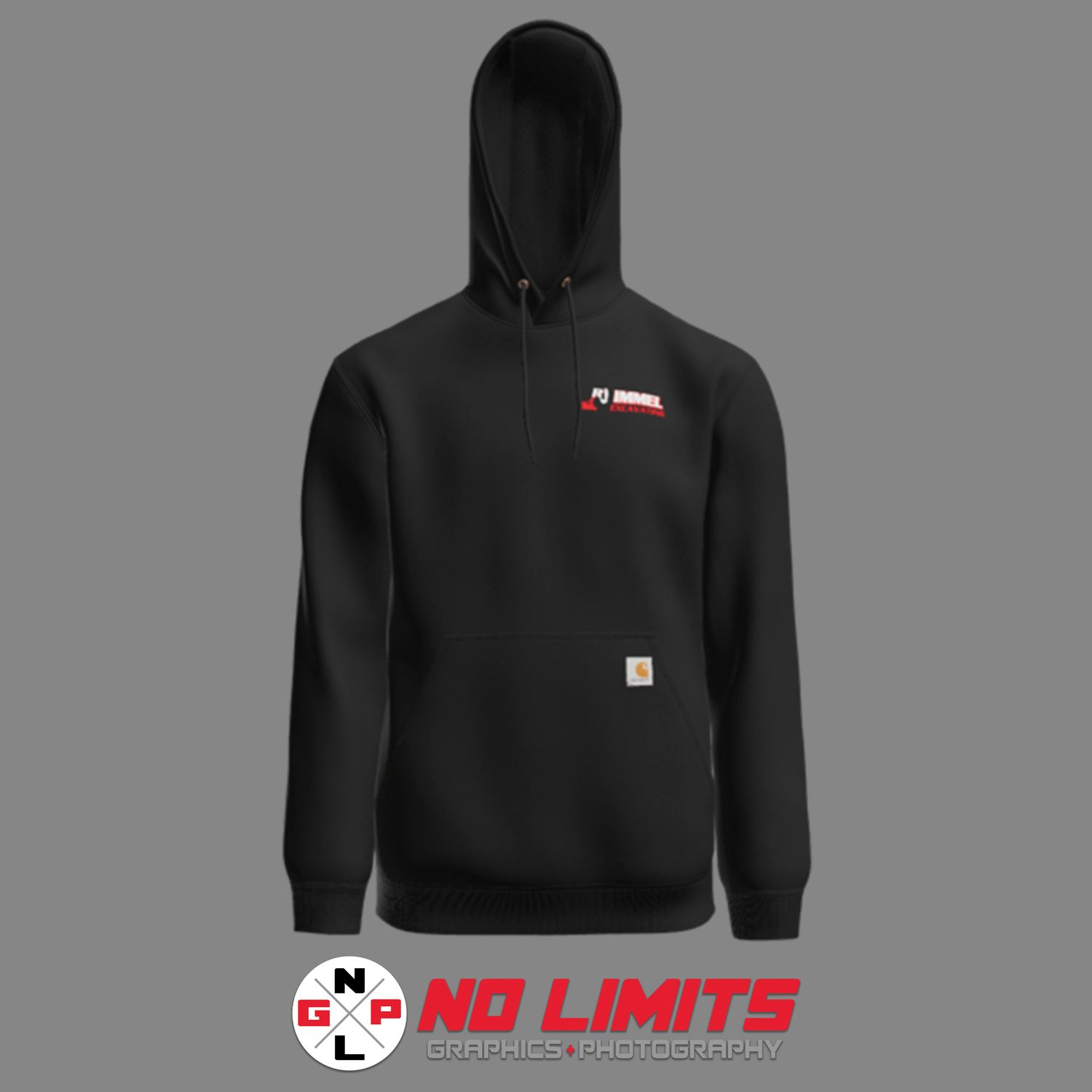 RJ IMMEL EXCAVATING CARHARTT MIDWEIGHT HOODIE