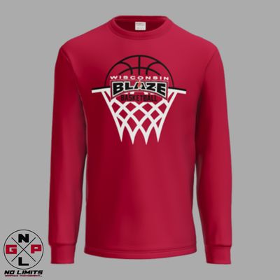 2026 Blaze Basketball Net Port &amp; Co Long Sleeve Tee