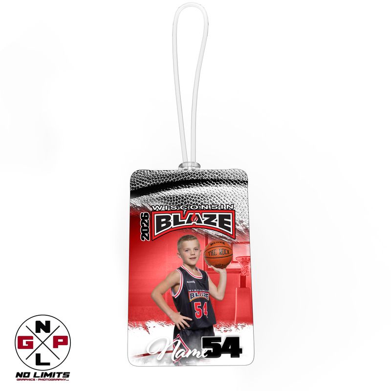 Blaze 2026 Basketball Double Sided Gear Bag Tag