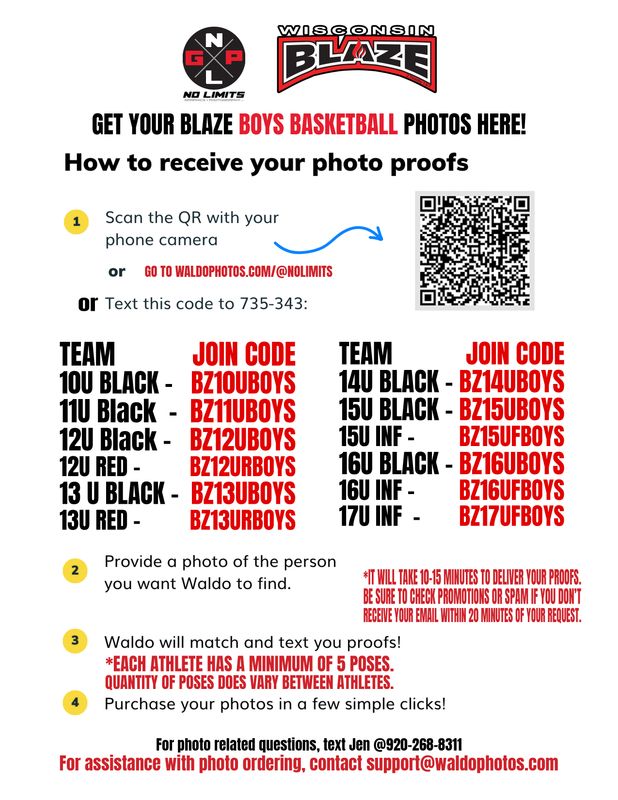 2026 WISCONSIN BLAZE BOYS BASKETBALL PHOTO ORDERING
