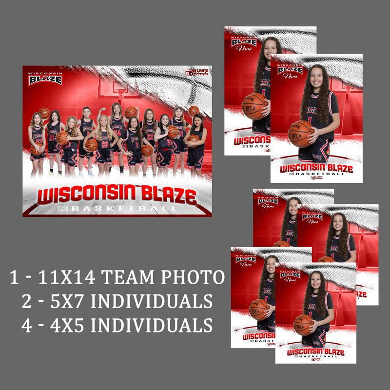 Pack -9 Blaze 11x14 Teammate Pack