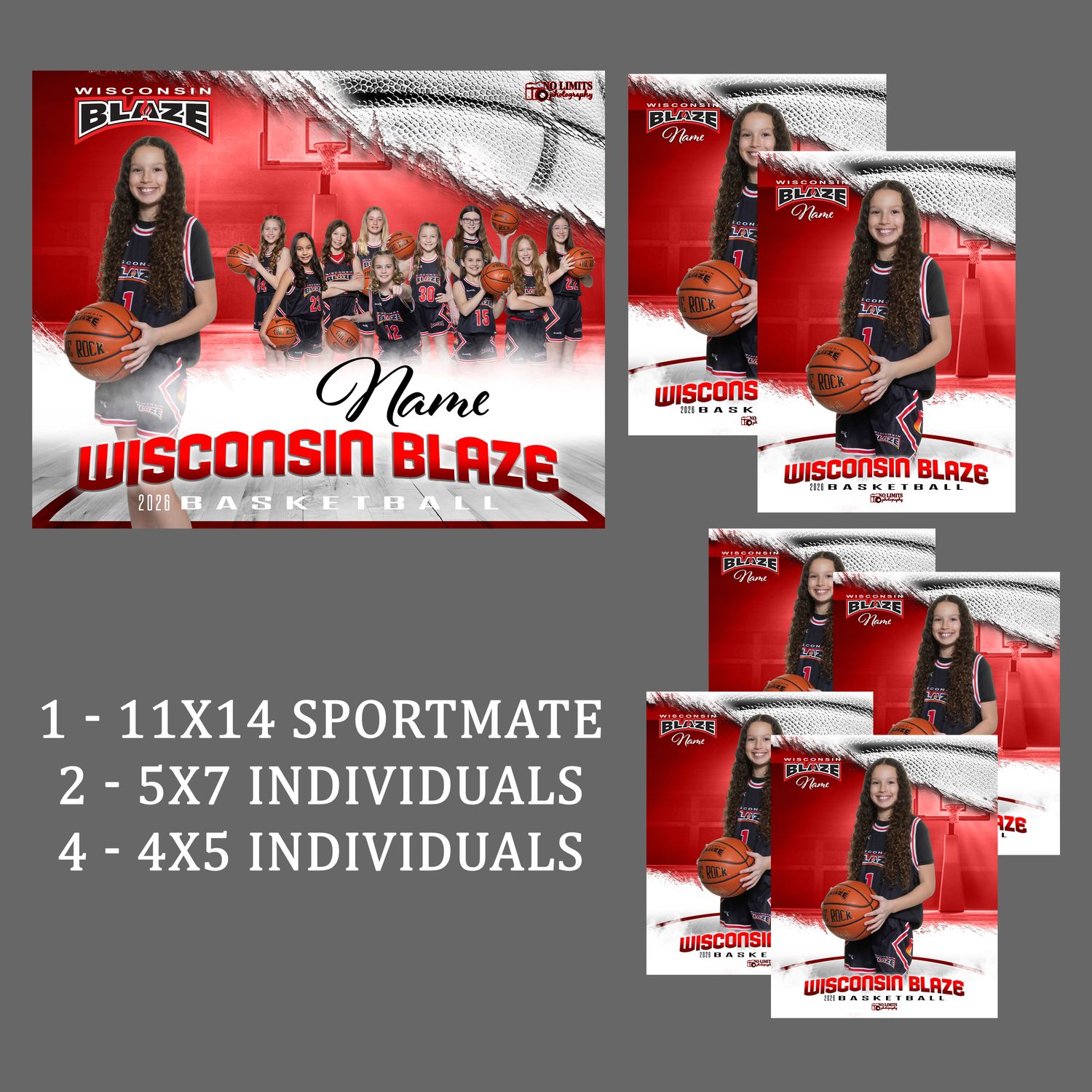 Pack -8 Blaze 11x14 Sportmate Pack