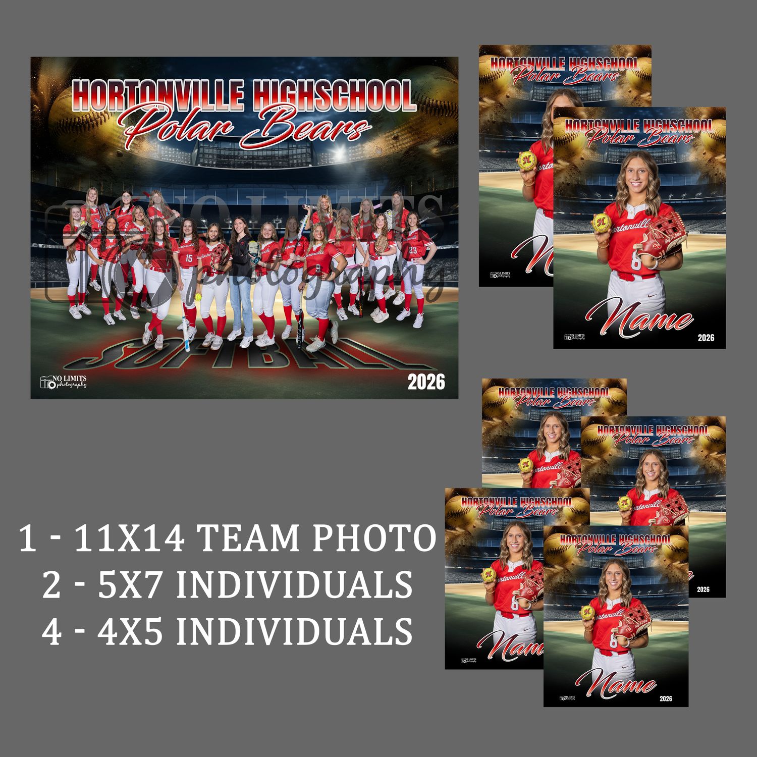 Pack -9 HHS 11x14 Teammate Pack