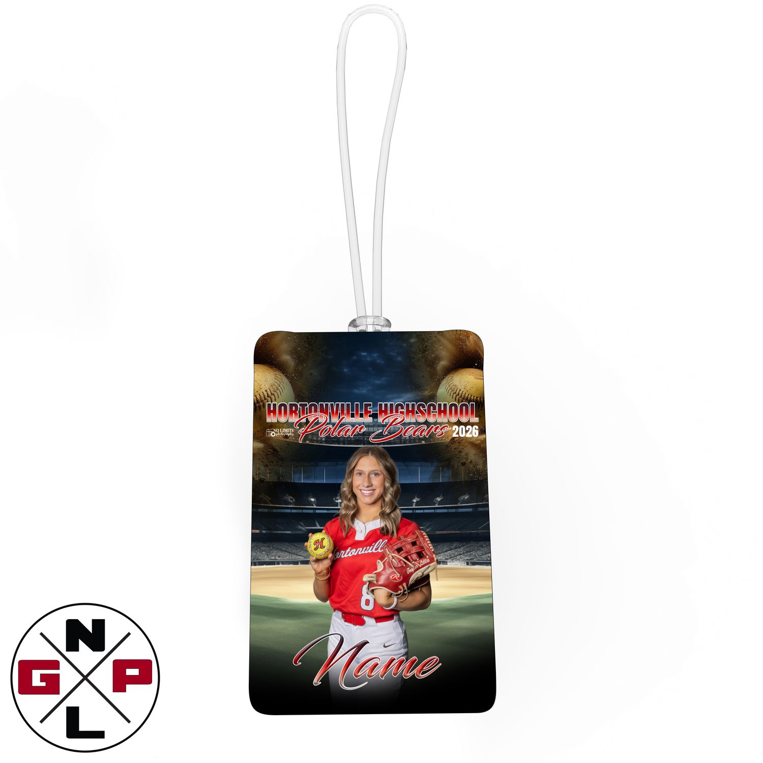 HHS Softball Double Sided Gear Bag Tag