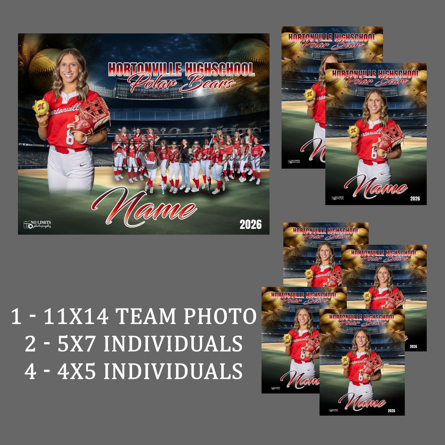 Pack -8 HHS 11x14 Sportmate Pack