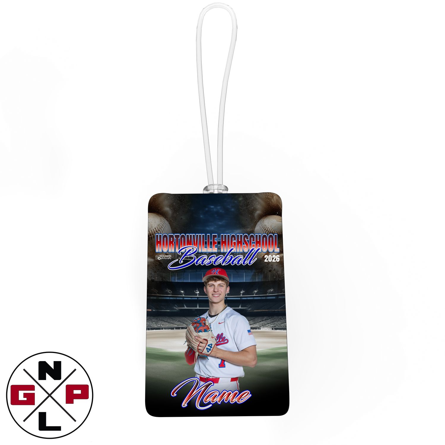 HHS Baseball Double Sided Gear Bag Tag
