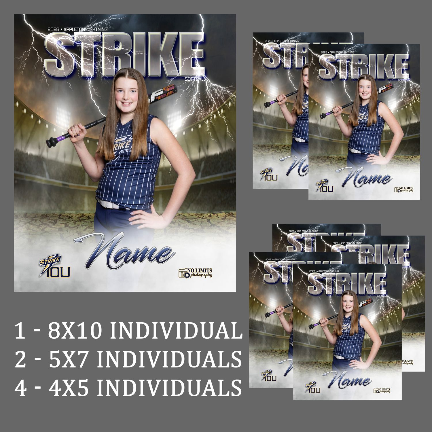 Pack-4 Strike 8x10 Individual Pack