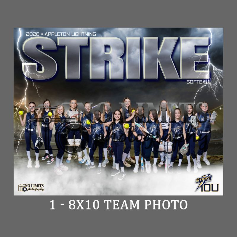 Pack-6 Strike 8X10 Team Photo Print Only
