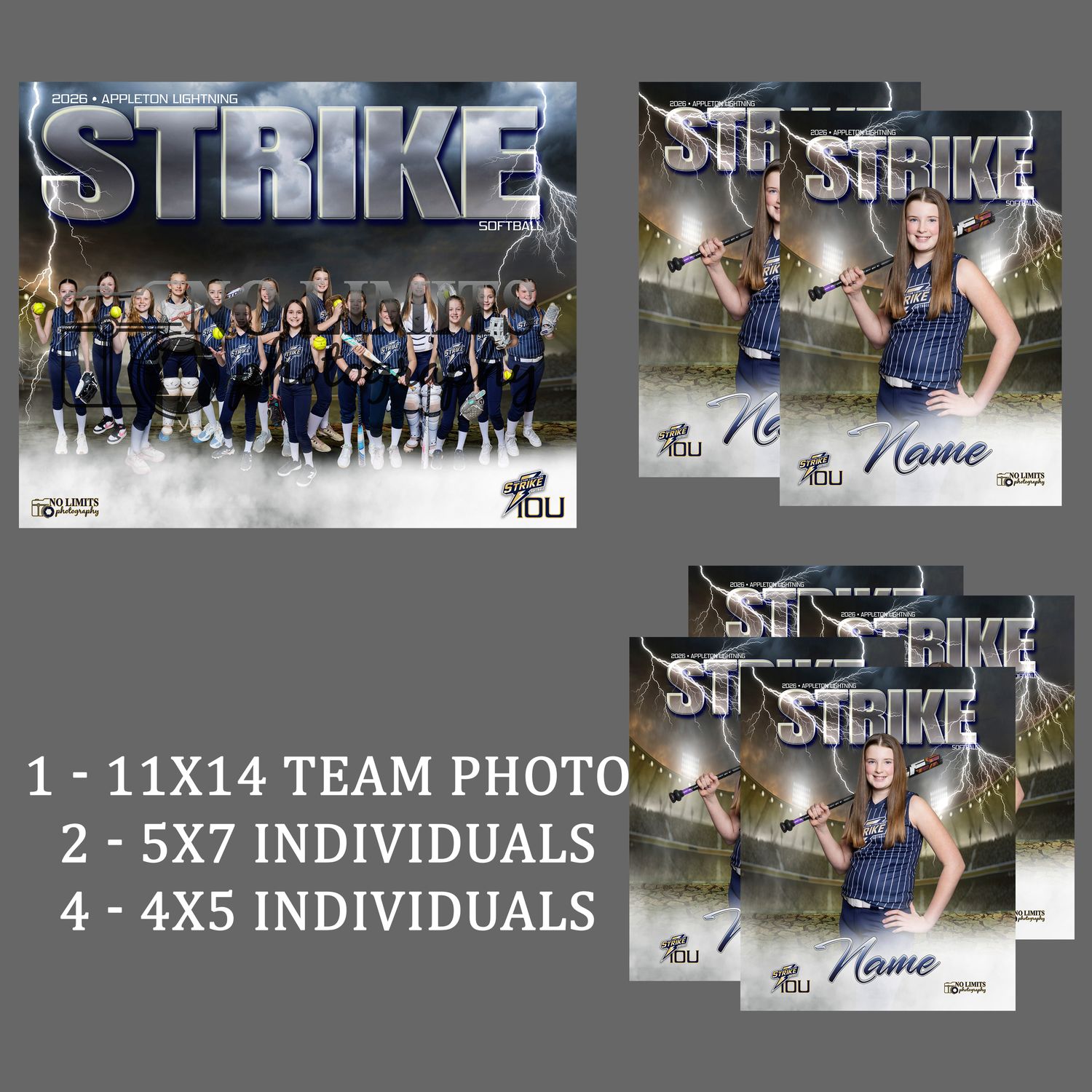 Pack -9 Strike 11x14 Teammate Pack
