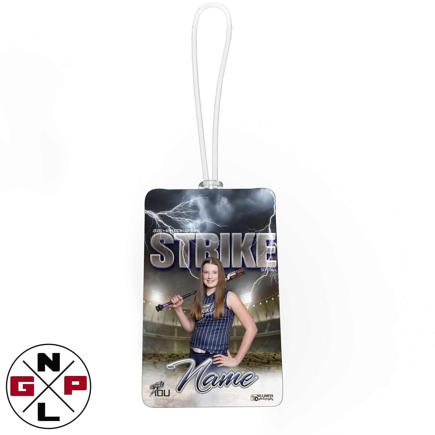 Strike Softball Double Sided Gear Bag Tag