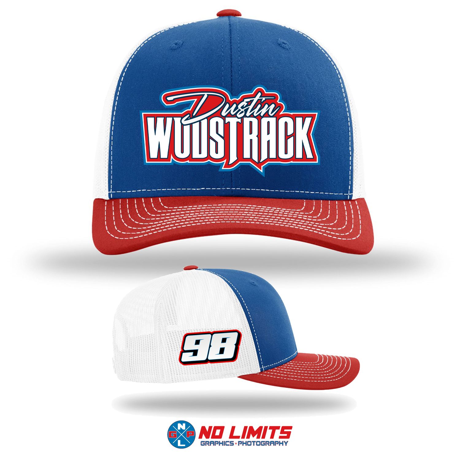 Dustin Wudstrack Racing 2026 RED WHITE AND BLUE Richardson SnapBack Cap