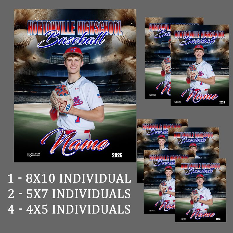 Pack-4 NLYB Baseball 8x10 Individual Pack