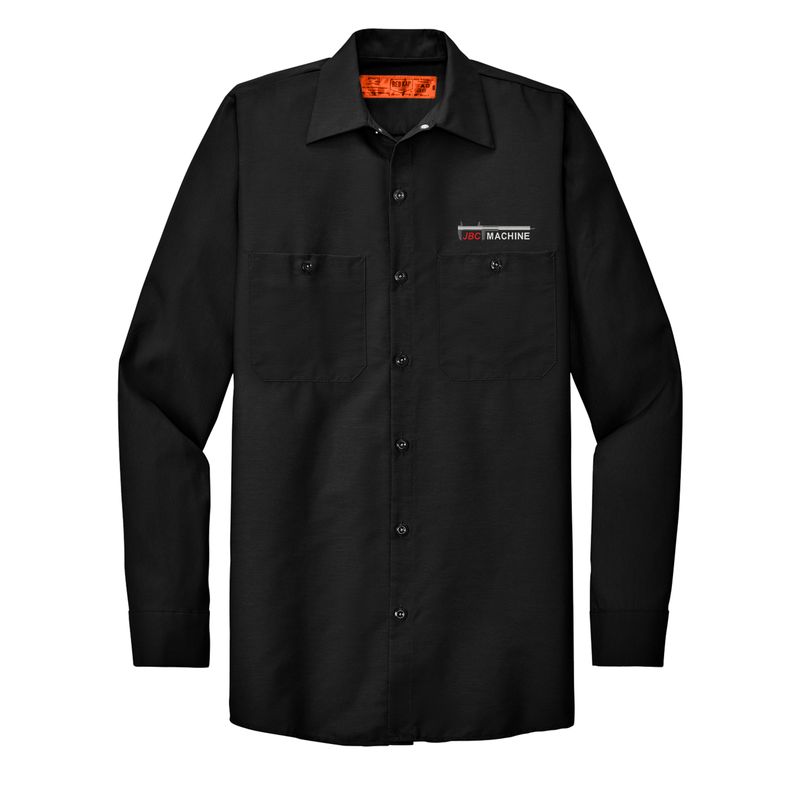 Embroidered JBC Machine Red Kap Long Sleeve Work Shirt LONG/TALL
