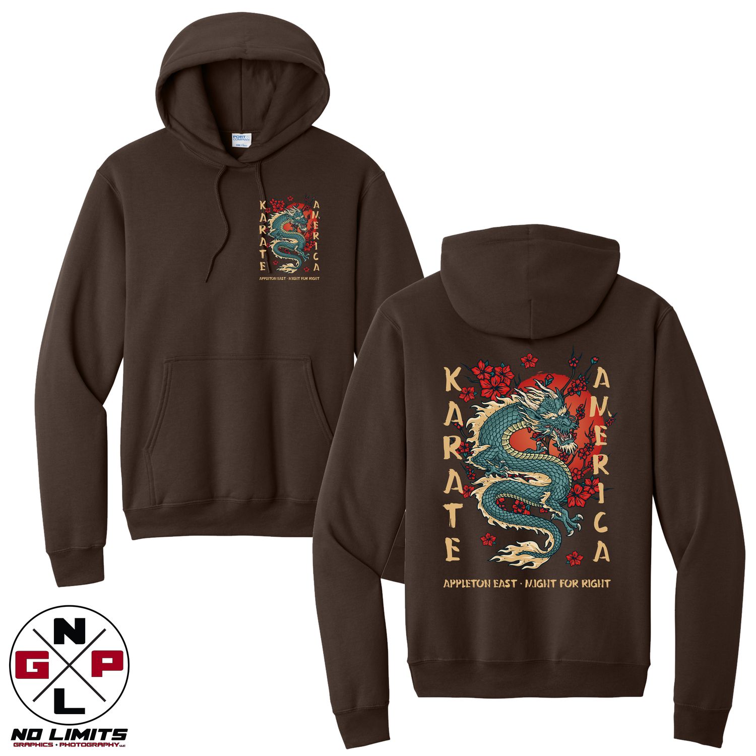 Japanese Dragon Karate America Hoodie