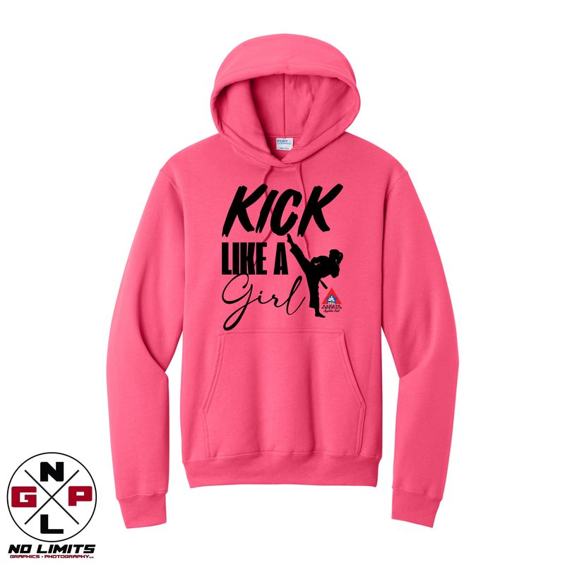 Kick Like A Girl Karate America hoodie