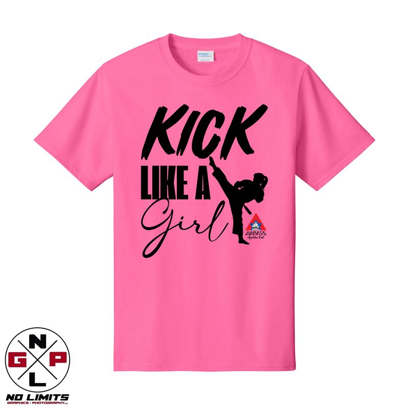 Kick Like A Girl Karate America Tee