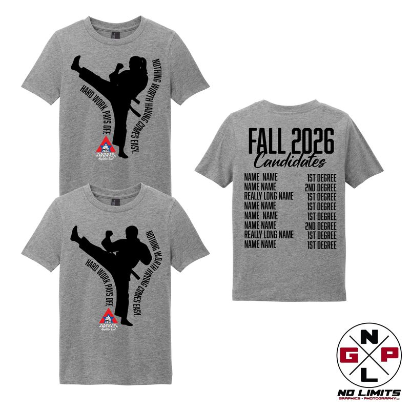 Karate America Appleton East Fall 2026 Candidate Tee