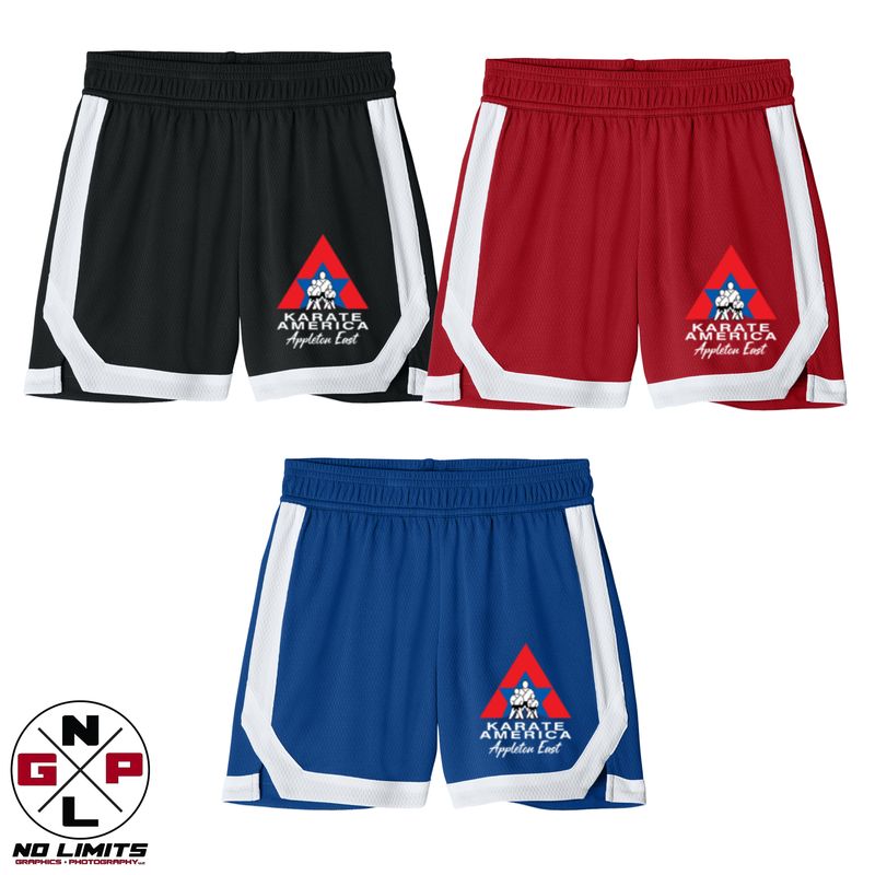 Karate America Appleton East Sport-Tek YOUTH Rival Basketball 5" Shorts