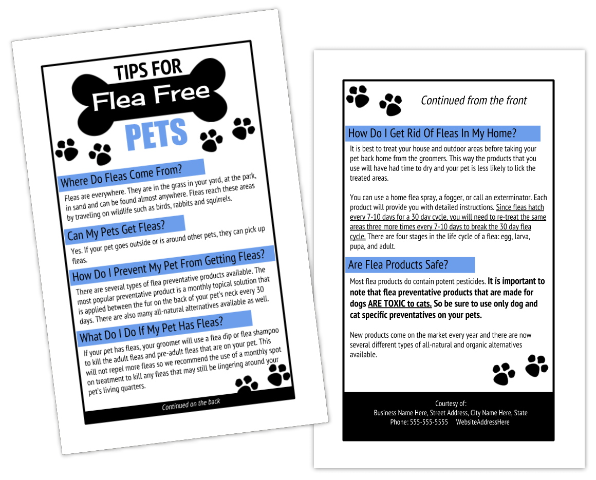 flea grooming for dogs