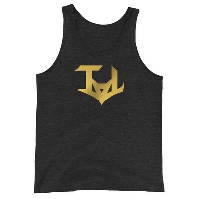 The About It Life Unisex Tank Top. (Gold Symbol) 