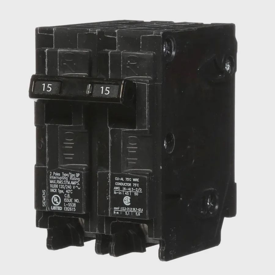 Double Pole 15A Breaker (Q215)