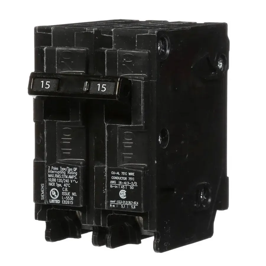 Double Pole 15A Breaker (Q215)