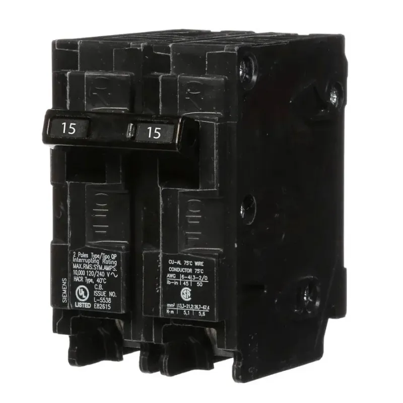 Double Pole 15A Breaker (Q215)