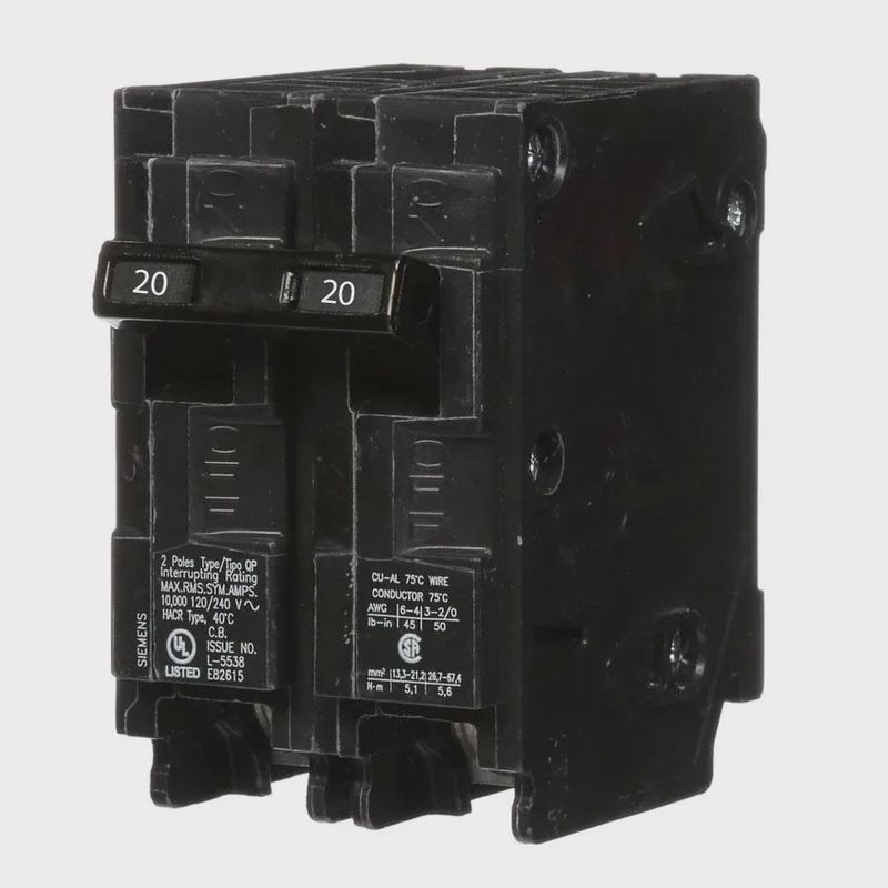 Double Pole 20A Breaker (Q220)