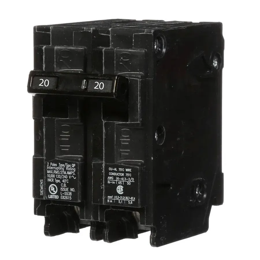 Double Pole 20A Breaker (Q220)